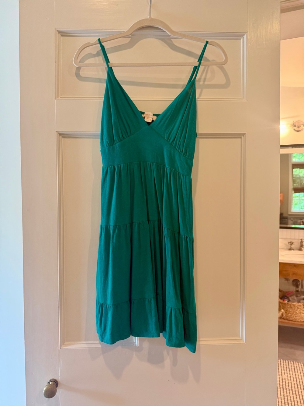 Monteau Teal Spaghetti-Strap Tiered Camisole Dress
